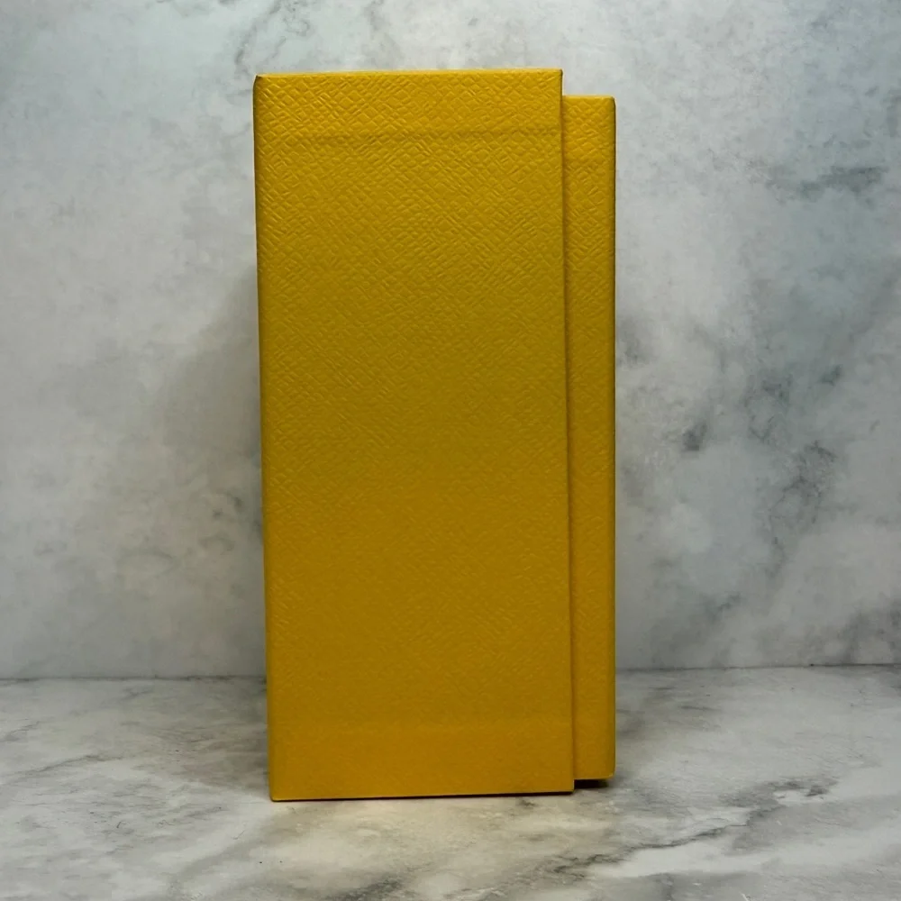 Authentic Swarovski Yellow Rectangular Jewelry Box with Outer Sleeve – Empty